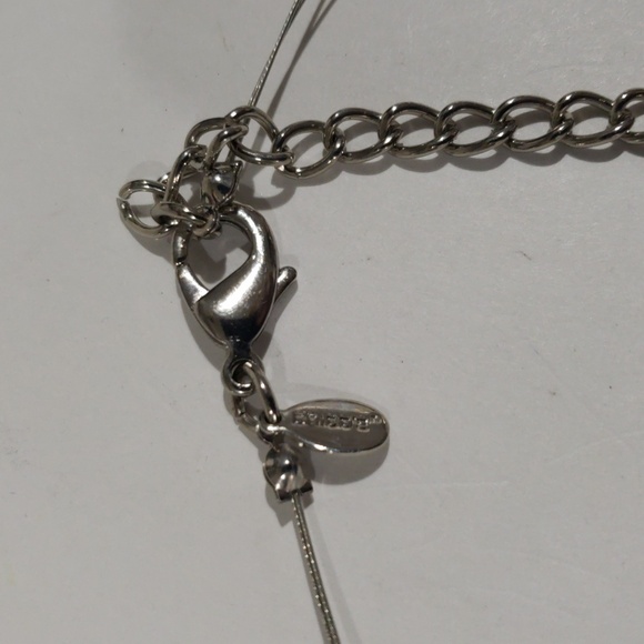 Chico's Silver tone Layered Blue Beaded Illusion Necklace Women' Fashion Jewelry - Picture 6 of 8